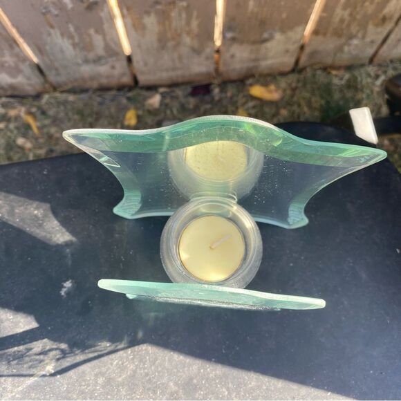 Costco | Glass Mirror Candle Holder + Candle - Picture 4 of 6